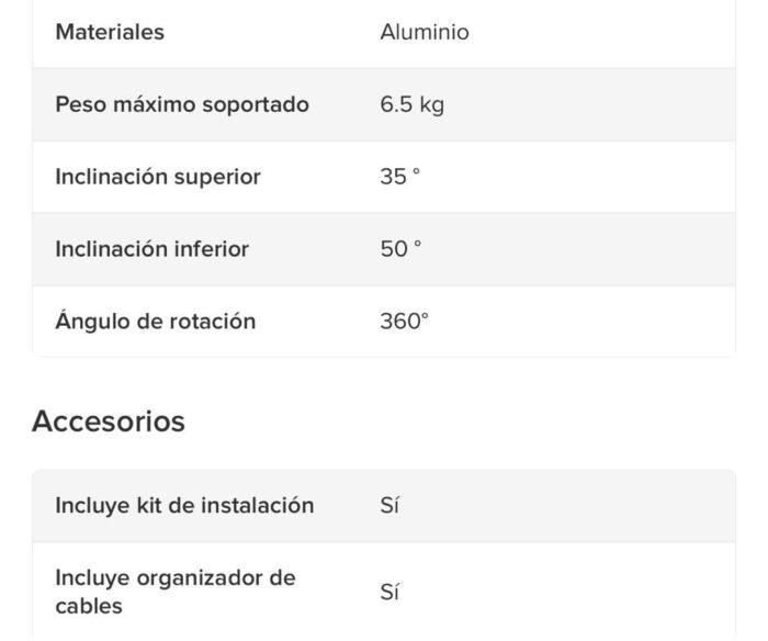 SOPORTE REFERENCIA F80 PARA MONITOR - Imagen 3